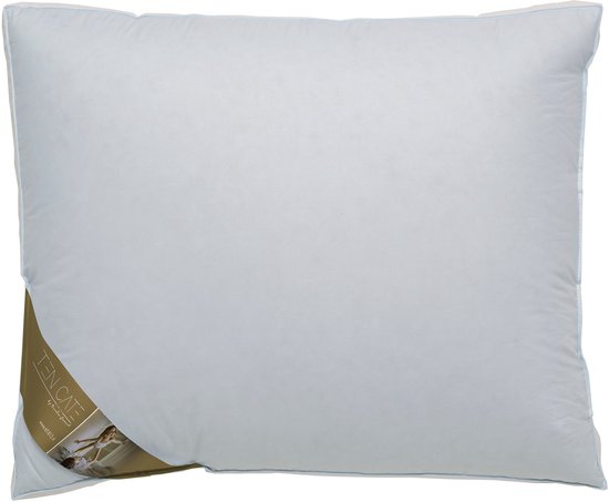 Oreiller Ten Cate - Oreiller pour douleurs cervicales - Duvet et plumes d'oie - Trois compartiments - Oreillers - Convient aux personnes dormant sur le dos, sur le côté et sur le ventre - Oreiller ergonomique - 50 x 60 cm