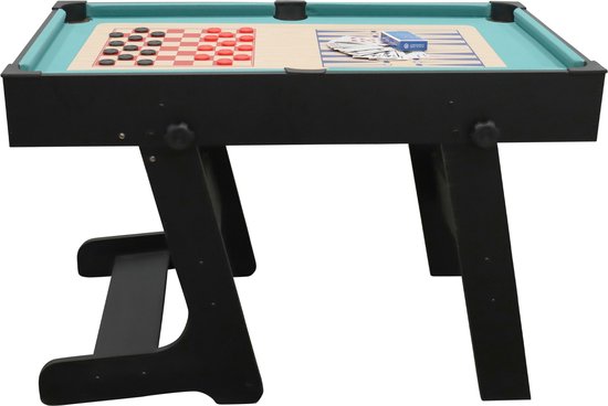 Table de jeux multifonctionnelle Cougar 16-en-1 – Table de jeux noire avec 16 jeux – Accessoires inclus – Pour enfants et adultes