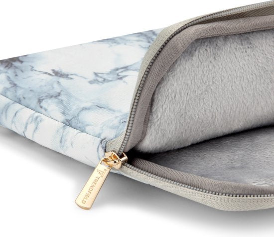 Trendfield 13 Inch Laptop Sleeve for Macbook Air & Pro - Sleeve 13.3 Inch Laptop Sleeve - White Marble