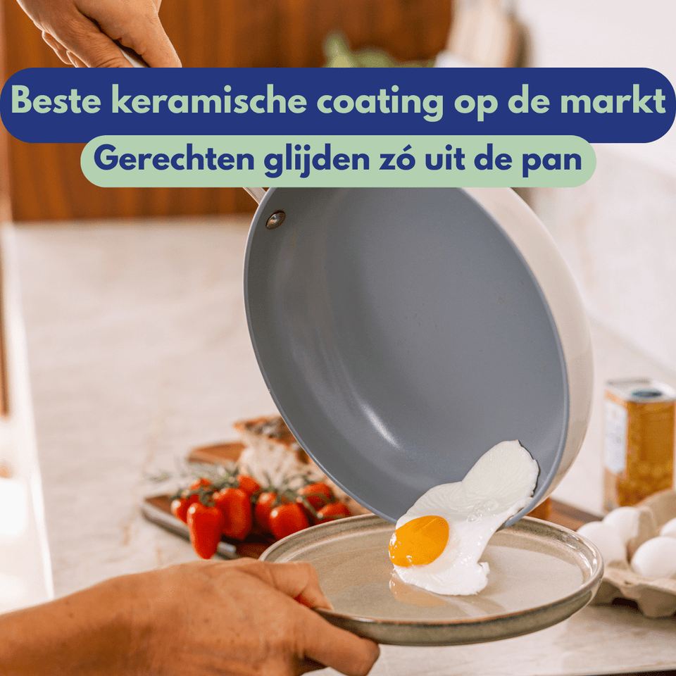 Poêle à frire Safecourt - Revêtement en céramique - Sans PFAS - Compatible induction - 24 cm