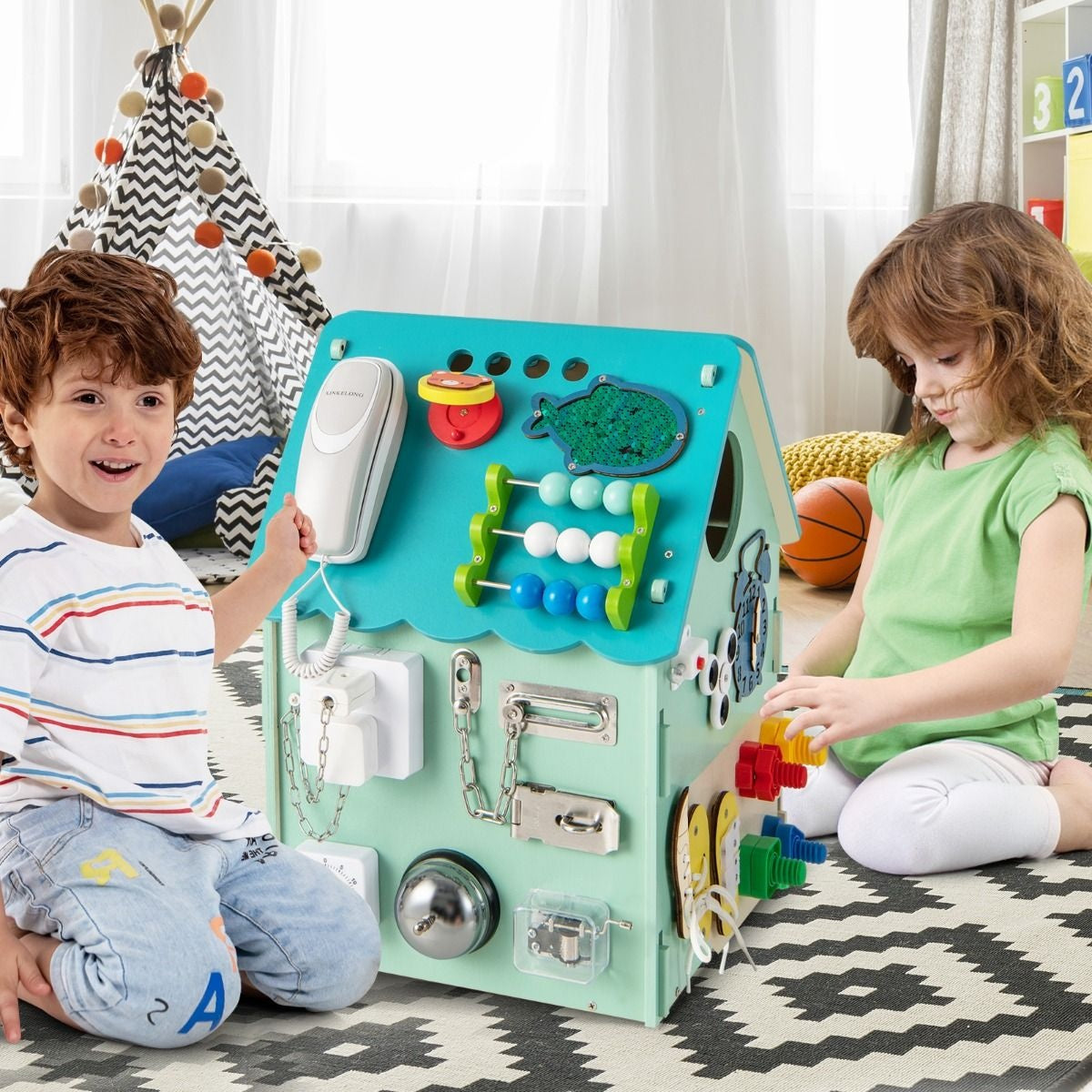 Coast Maison de jeux pour enfants - Educative - 33 cm x 33 cm x 45 cm