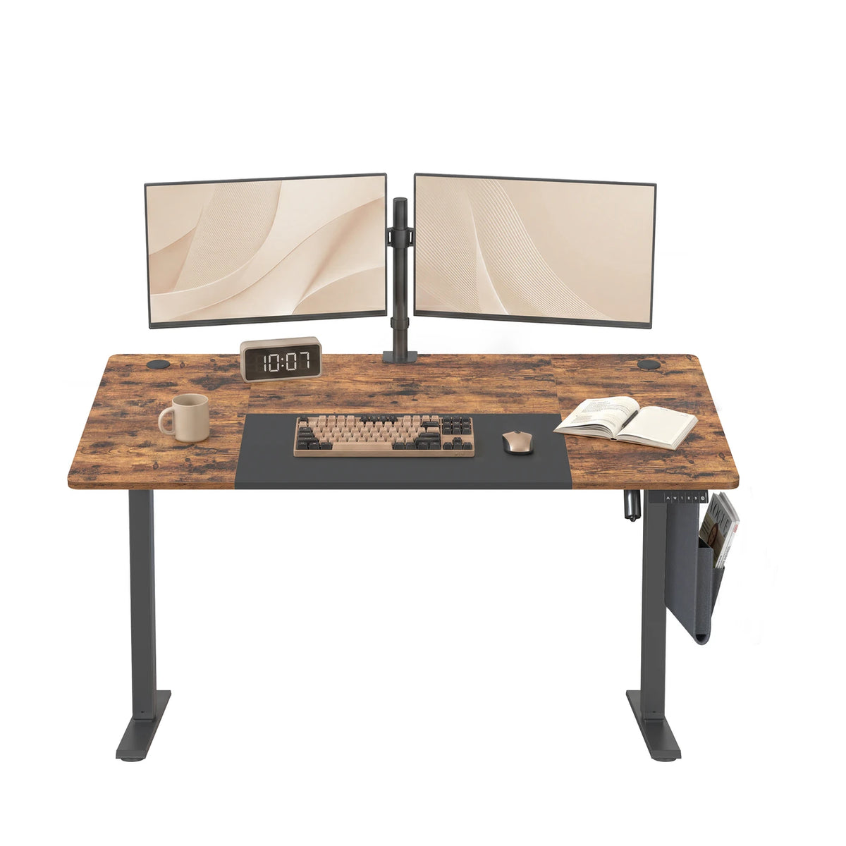 Chaise de bureau ergonomique en maille Joyfurnos 70 x 71 x 114-124 cm, noire