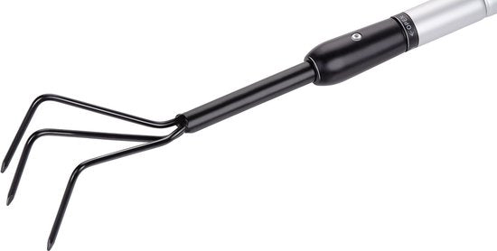 BLACK+DECKER Cultivateur - Manche télescopique 77 - 112 CM - 3 dents - Aluminium/ acier carbone