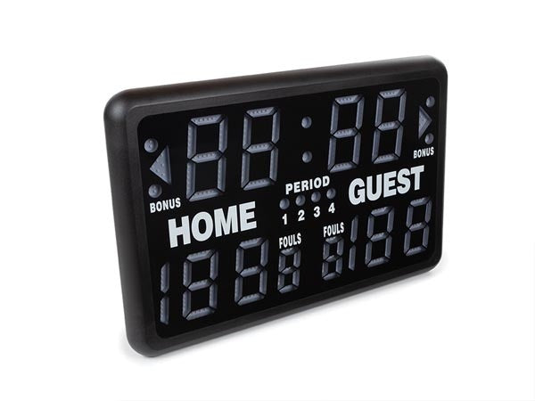 Perel Tableau d'affichage numérique, multisport, avec chronomètre sportif multifonctionnel, utilisation intérieure et extérieure, modèle de table, utilisation autonome ou sur support, 40,5 x 62 cm