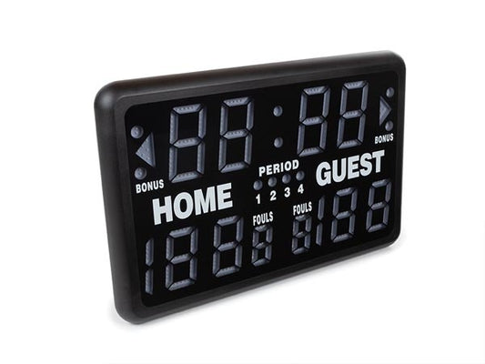 Perel Tableau d'affichage numérique, multisport, avec chronomètre sportif multifonctionnel, utilisation intérieure et extérieure, modèle de table, utilisation autonome ou sur support, 40,5 x 62 cm