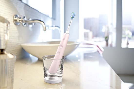 Philips Sonicare DiamondClean 9000 - Brosse à dents électrique - Rose pâle - Verre de recharge - HX9911/29