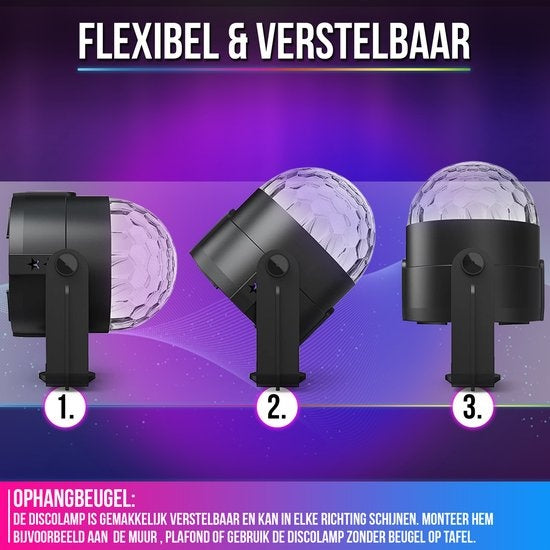 Strex Disco Lamp with Remote Control 2 STUKS - pour enfants et adultes - Party Lights - Disco Ball - Disco Light - Disco Lamp
