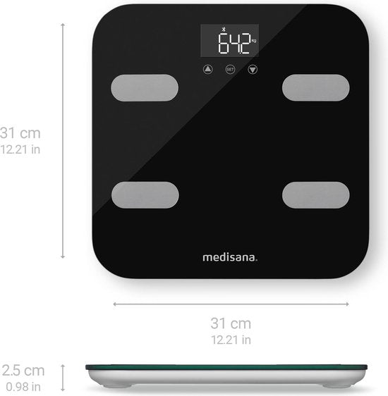 Medisana BS 602 - Pèse-personne avec analyse corporelle Connect (Wi-Fi)