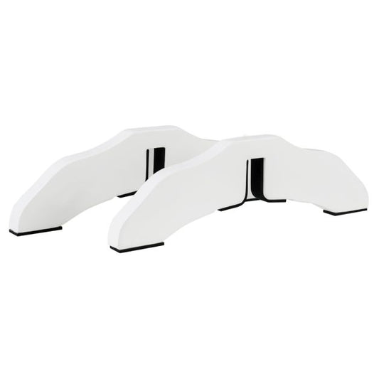 Coast 2 Supports de Barrière en Bois pour Clôture Animale - 30.5 x 9 x 1.9 cm - Blanc - Stabilité renforcée pour panneaux de 2 cm d'épaisseur