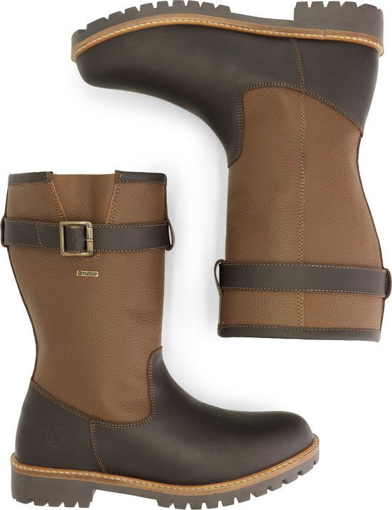 Travelin' Finnmark - Bottes imperméables pour homme - Doublées de laine - Marron foncé - taille 48