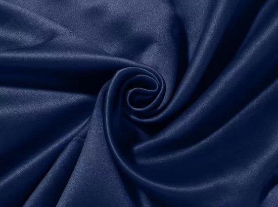 Larson - Rideau occultant uni de luxe - avec anneaux - 1,5 m x 2,5 m - Bleu foncé