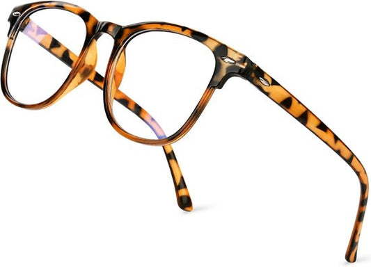 Lunettes anti-lumière bleue - Lunettes pour ordinateur - Temps passé devant l'écran - Monture légère - Unisexe - Motif écaille
