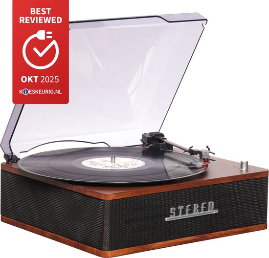 Lecteur de disques Denver - Haut-parleurs intégrés - Rétro - Arrêt automatique - Bluetooth - VPB262 - noir