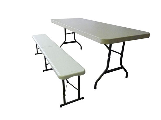Lifetime - Banquette pliante - Plastique - 180 cm - blanc