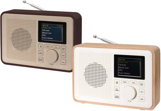 Denver DAB Radio - BIO PLASTIC - Radio rétro - DAB+ / FM Radio - Bluetooth - 40 présélections - DAB60LW
