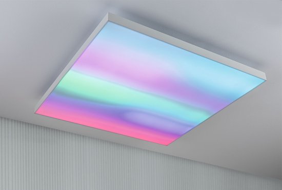 Panneau LED Loria Rainbow dynamic RGBW angular 595x595mm 31W 2820lm RGB+ Black dimmable
