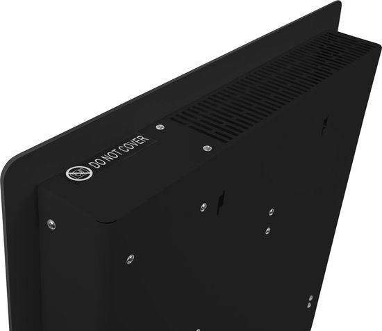 VONROC Chauffage électrique de luxe - Convecteur avec panneau en verre - 500W/1000W - Chauffe les pièces jusqu'à 12m2 - Contrôlé par l'application (via Wifi) et manuellement - Thermostat et minuterie réglables - Noir