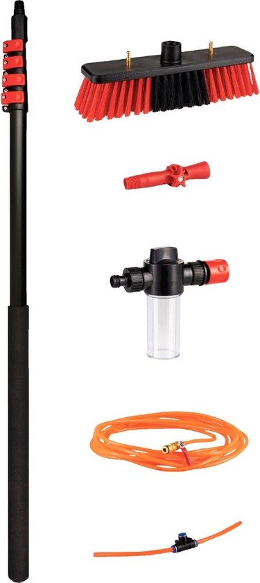 Brosse de nettoyage téléscopique - Shine - Rouge