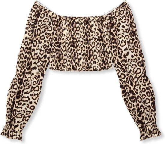 Sophisticated Department Blouse Lori Off Shoulder Top R2405945534 850 Leopard Taille de la femme - XS