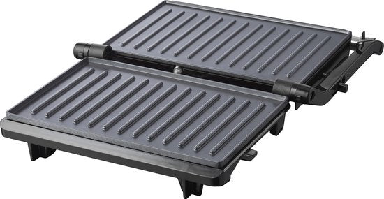 Tomado TGC2001S - Petit gril de contact - Grille-pain - Sans PFAS - Noir/ acier inoxydable - 750 watts
