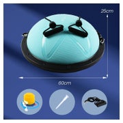 DH FitLife Ballon d'équilibre de yoga avec pompe - Appareil d'équilibre - Ø 60 x H 22 cm - Max. 200 kg