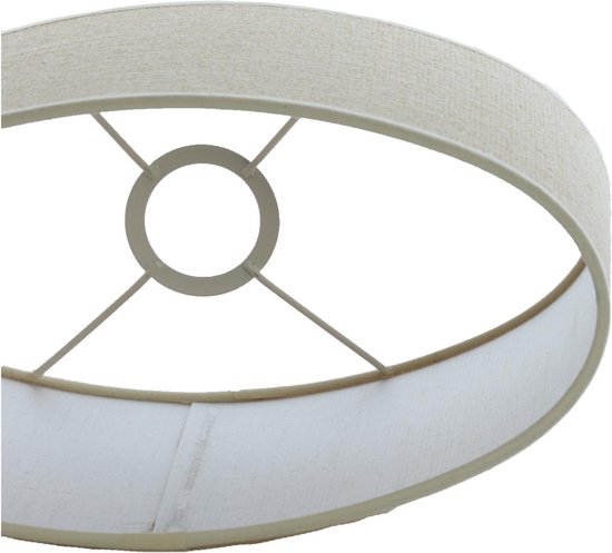 Light & Living Abat-jour ovale Sendai - Sable - 30 x 15 x 25 cm - Moderne
