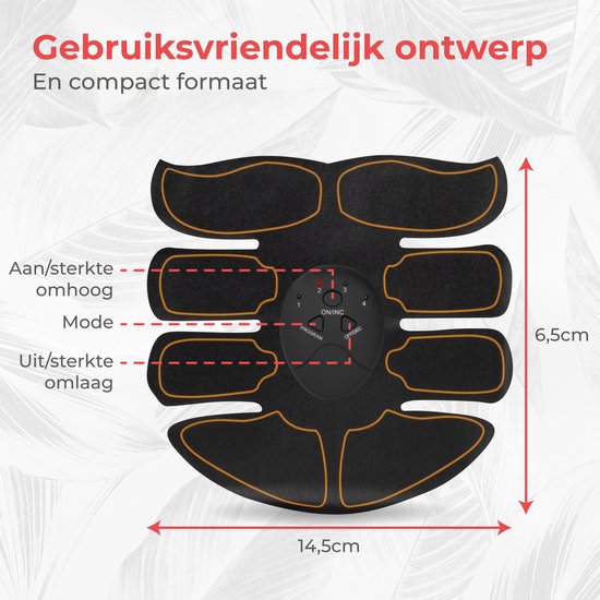Nuvance - Appareil de musculation abdominale électrique - Appareil de musculation EMS - Appareil de musculation abdominale - Appareil de musculation abdominale - Appareil de musculation Sixpack - Stimulateur musculaire EMS