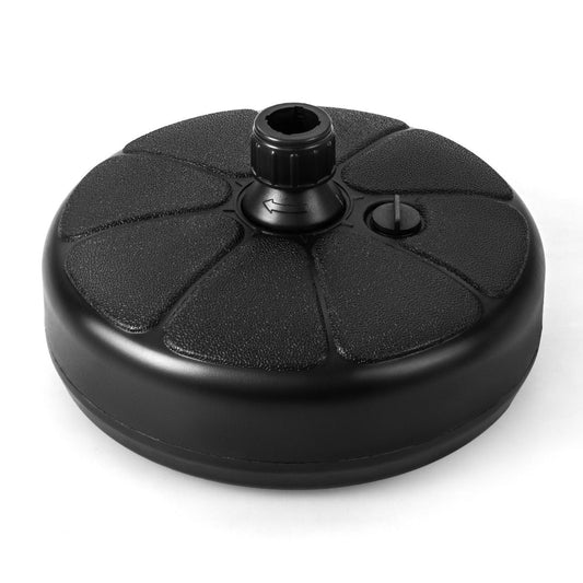 Base de parasol Coast Outdoor - Pour mâts de parasol Φ38mm - HDPE - 37 x 19 cm - Noir