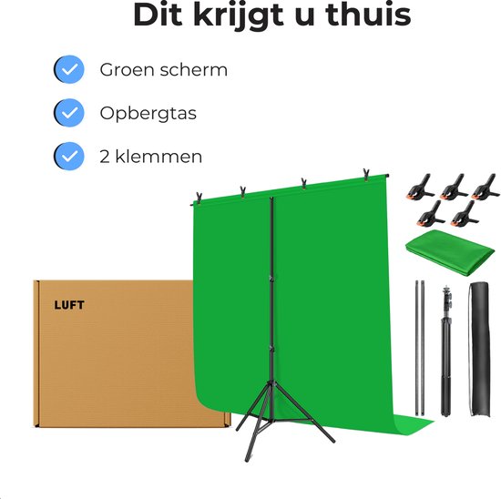 Ecran vert Luft - Toile 200x150 - Photographie - Fond de scène pour studio photo