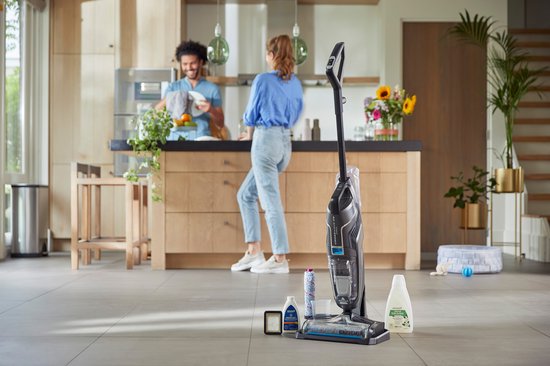 BISSELL CrossWave C6 Cordless Pro Floor Cleaner - 3 in 1 Vacuum, Mop & Dry - Aspirateur sans sac en acier - pour carrelage, sols en bois et moquette - 3570N