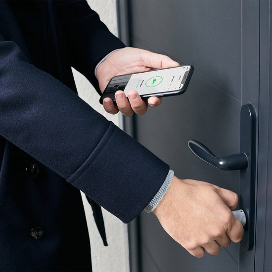 Netatmo Electric Door Lock - Serrure de porte intelligente - 3 clés - clés intelligentes - clé NFC - partage d'accès - Apple Homekit - Silver