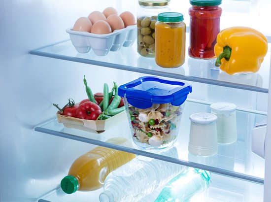 Bol carré Cook & Go avec couvercle - Lot de 3 pièces - Bleu - Pyrex