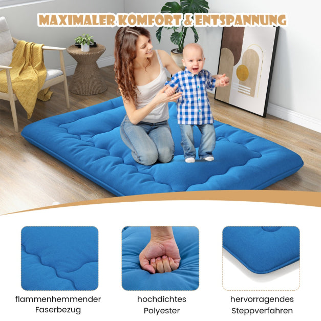 Coast Floor Mattress - Microfibre & Polyester - Sac de transport inclus - 140 x 200cm - Bleu