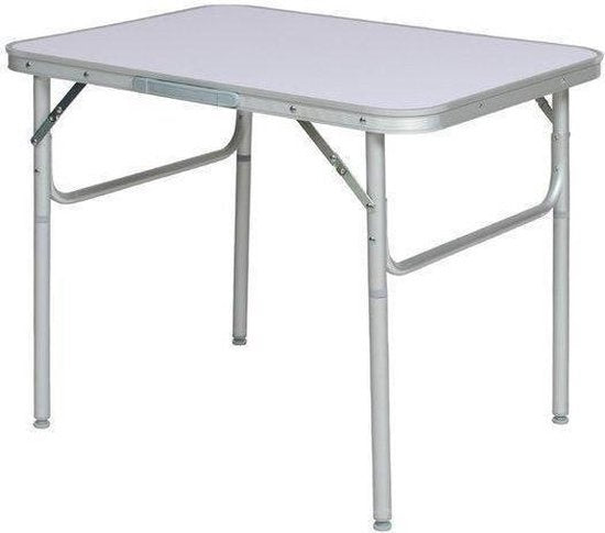 tectake® - Table de camping pliante - Table de camping portable - Table pliante d'extérieur - Table pliante - Résiste aux intempéries - 75x55x68cm - Gris
