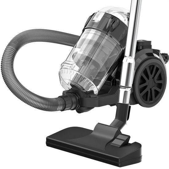 Strex Aspirateur sans sac - Aspirateur sans sac puissant de 700W - Filtre HEPA - Bac à poussière de 2,5L - Cordon extra long - 4 accessoires inclus
