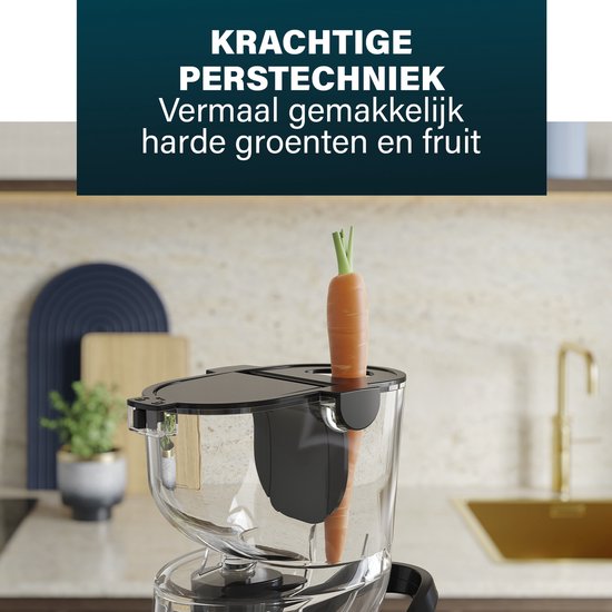 Princess Slowjuicer 202045 - Extracteur de jus - Presse-agrumes - Très grande ouverture de remplissage - Rendement élevé en jus