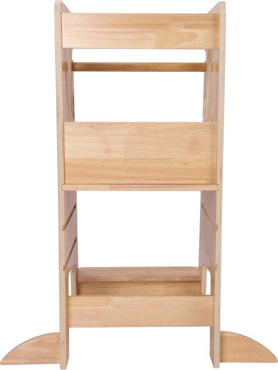 Sunny Liv Leertoren Naturel – Accessoire de cuisine en bois d’inspiration Montessori – Tour de cuisine réglable pour enfants – Jouet sûr et éducatif
