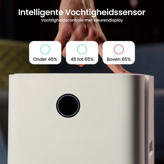 Gologi Déshumidificateur avec application - Déshumidifie jusqu'à 12L par jour - Fonction Lavage-Séchage - Pour la maison - Convient pour la cave, la chambre, la salle de bain et le salon - Déshumidificateur - Dévoreur d'humidité contre la moisissure - Bla