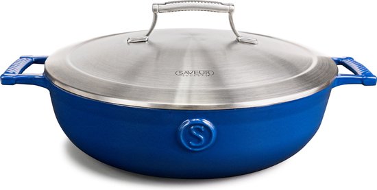 Cocotte en fonte - Saveur Selects - Ø30 cm - Sans PFAS - Compatible Induction, gaz, électrique, céramique - Bleu