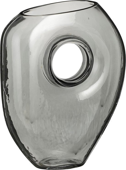 Mica Decorations Jay Vase - L18 x L8 x H23 cm - Verre - Gris
