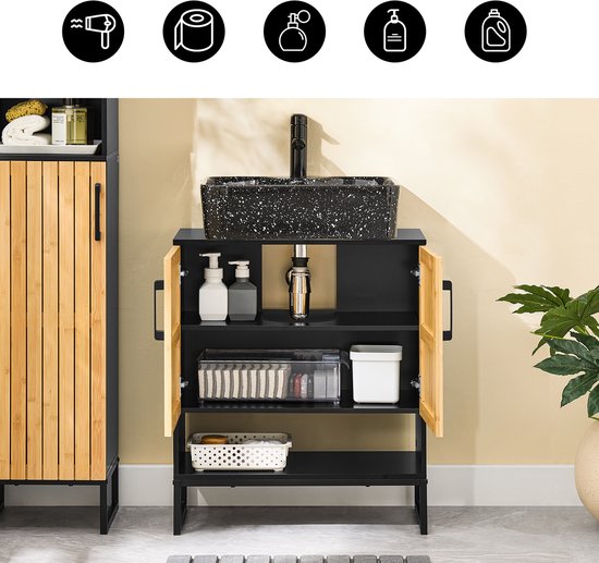 SoBuy Armoire de toilette BZR202-SCH