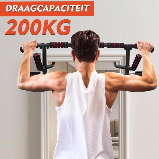 DH FitLife - Barre de traction pour encadrements de porte - Sans vis - Avec Slingtrainer - Pour encadrements de porte de 70 à 92 cm