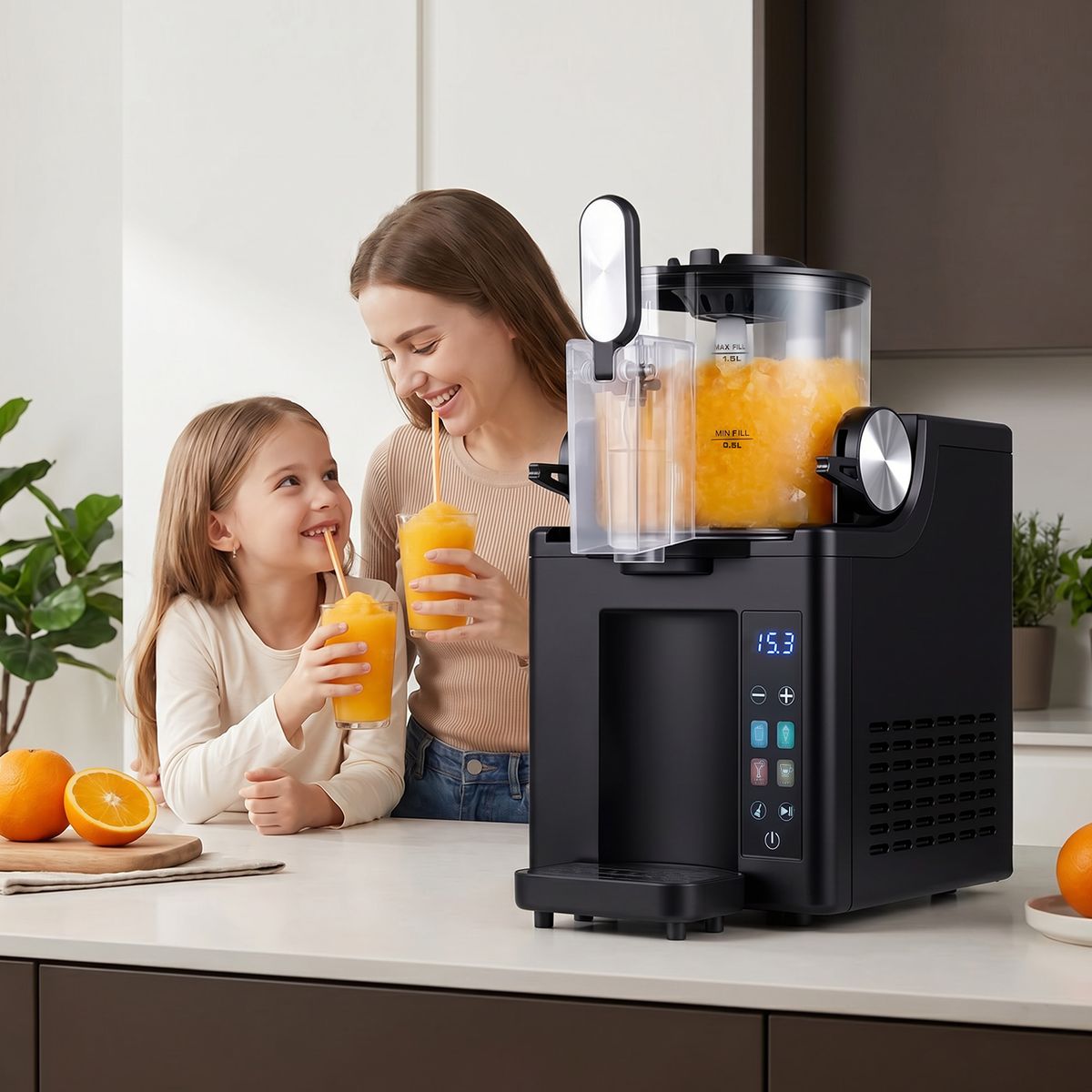 Machine à granités Coast - 1,5 litre - Commande tactile LED - Fonction d'auto-nettoyage - Noir