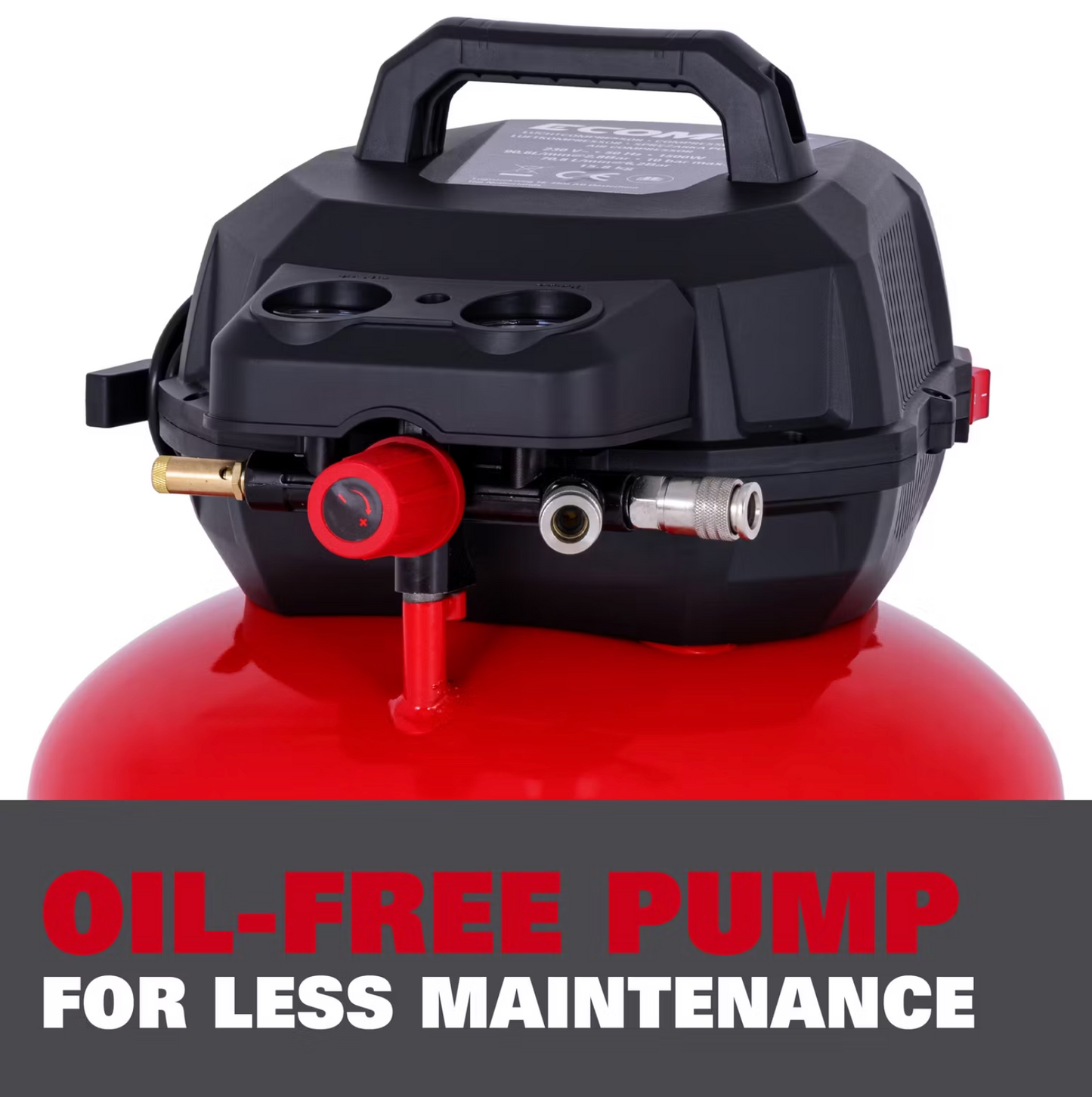 Compresseur d'air Ecomax Pancake 23L - Compact et puissant - Double connexion