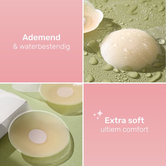 Soft & Silky Push up - Couvre-mamelons - Coussinets de soutien-gorge - Coussinets pour dames - Respirant - Imperméable - Adhésif - Téton - Autocollant - Autocollant - Boob Tape