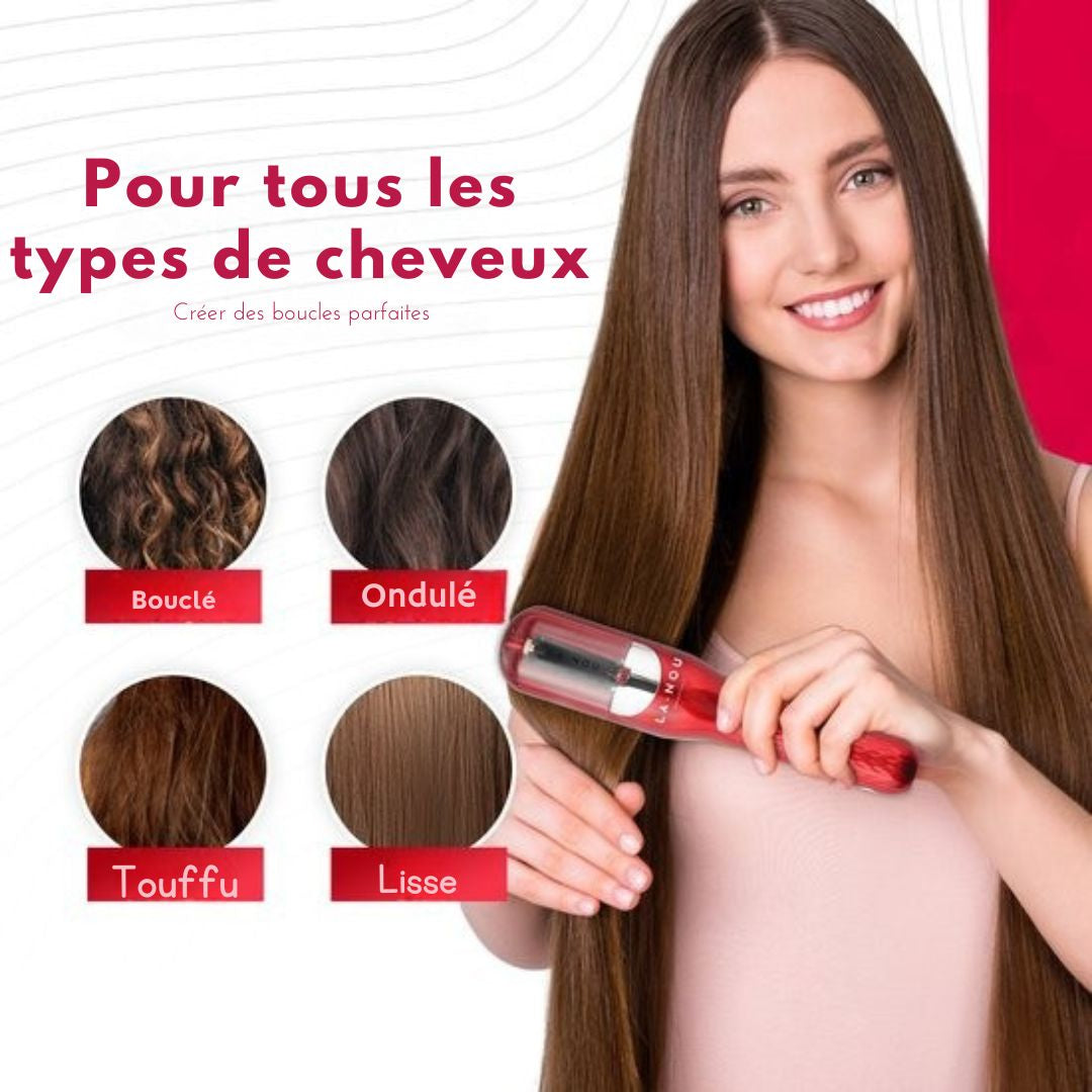 Tondeuse pour pointes fourchues - La Nou® - Incl. accessoires - Rouge