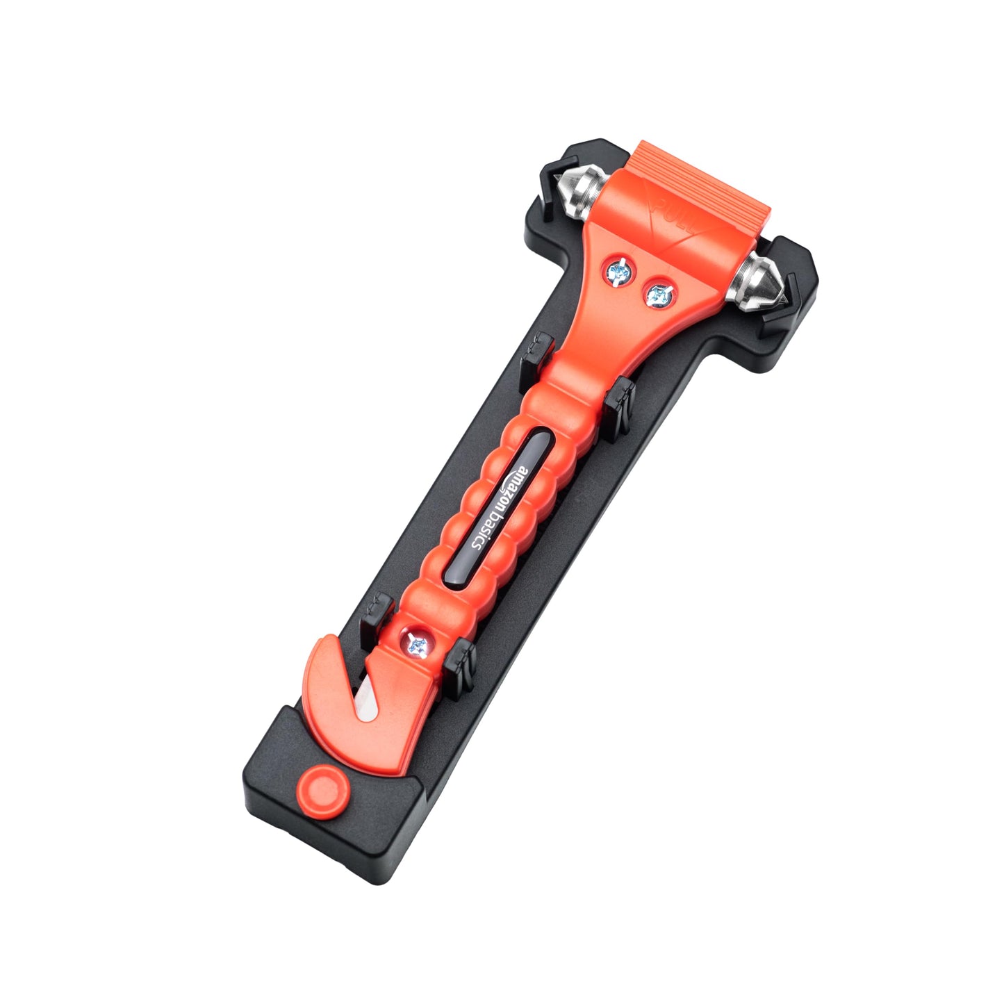 Marteau de secours Amazon Basics - Coupe-ceinture - Housse de protection - Lot de 2 - Orange