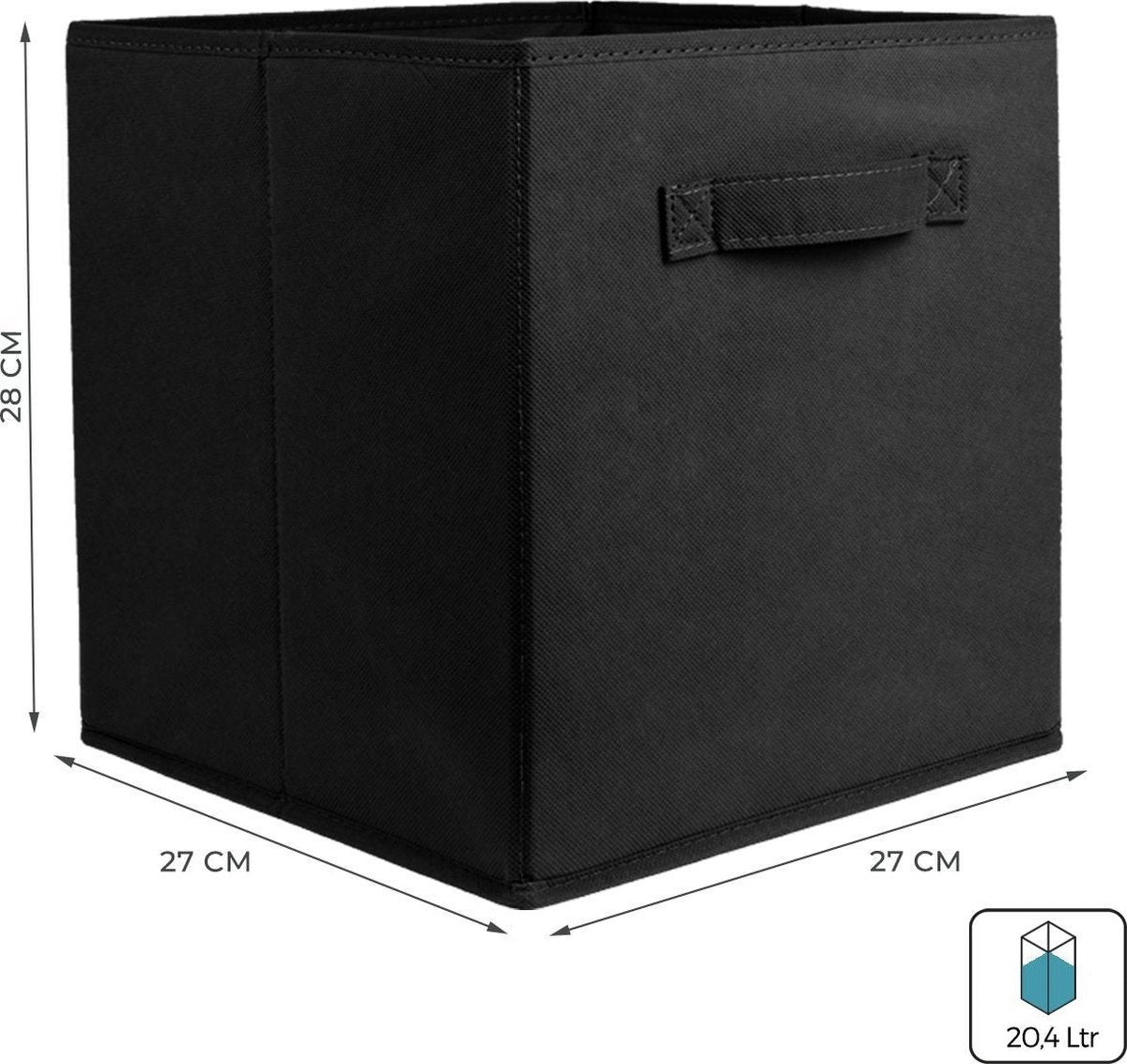 Organiseurs de placards LifeGoods - 6 pièces - 20L - Textile - Noir