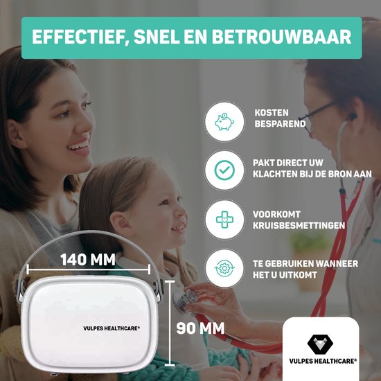 Vulpes Goods® HealthCare - Dispositif d'aérosol - Nébuliseur ultrasonique - Nébuliseur - Dispositif d'inhalation pour enfants, adultes et bébés - mode infini - Aide à lutter contre les maladies respiratoires - 3 embouts buccaux inclus