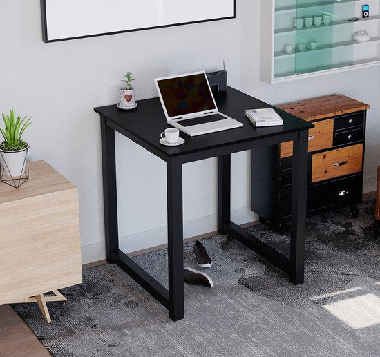 Table de cuisine - table de bureau - 75 cm x 75 cm - noir